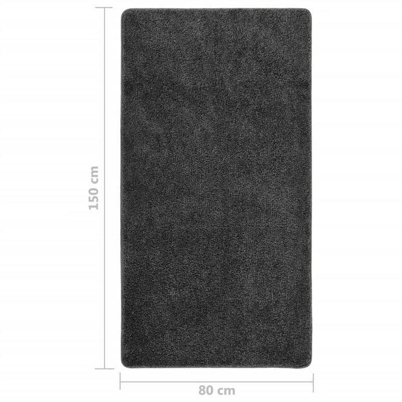 Adelay Solid Colour Shag Area Rug, Rectangle 80 x 150cm