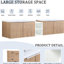 Meuble-lavabo de salle de bain de 84 po, lavabo en résine avec porte à fermeture douce, armoire de 36 po et 12 po, vaste espace de rangement dans le meuble-lavabo de salle de bain, groupe, combinaison, moderne