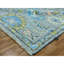 Tapis noué à la main 10 pi 1 po x 14 pi 0 po gris pur en laine Oushak