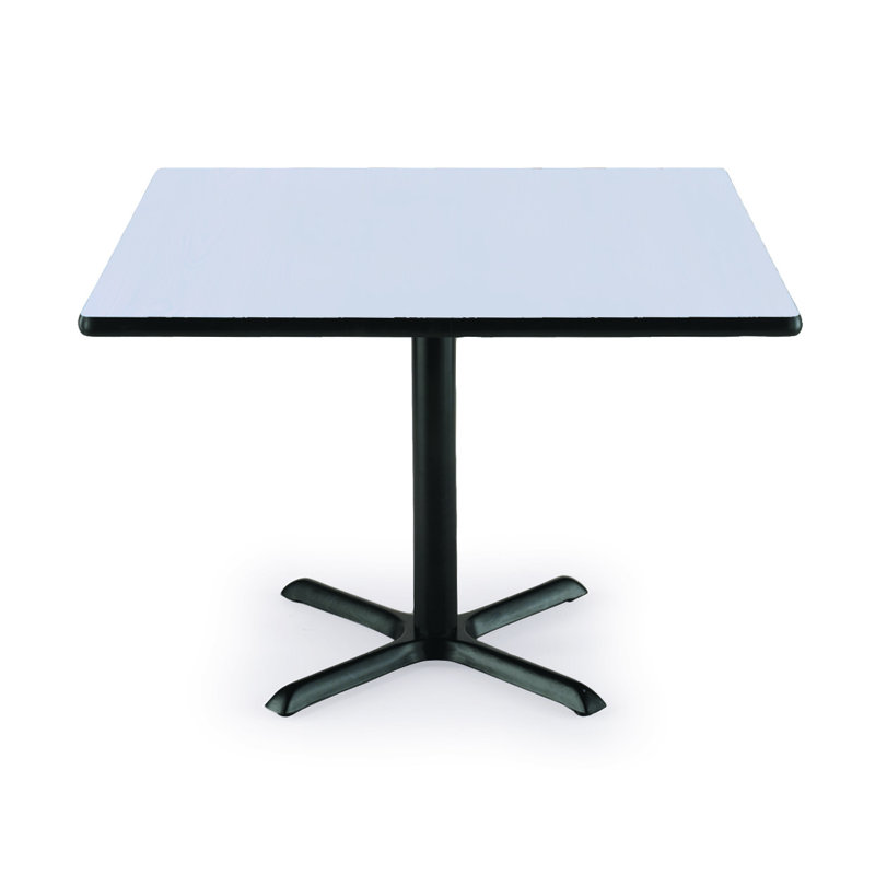 Table pour salle de pause carrée en bois, H 30 po x L 36 po x l 36 po, Gris nebula