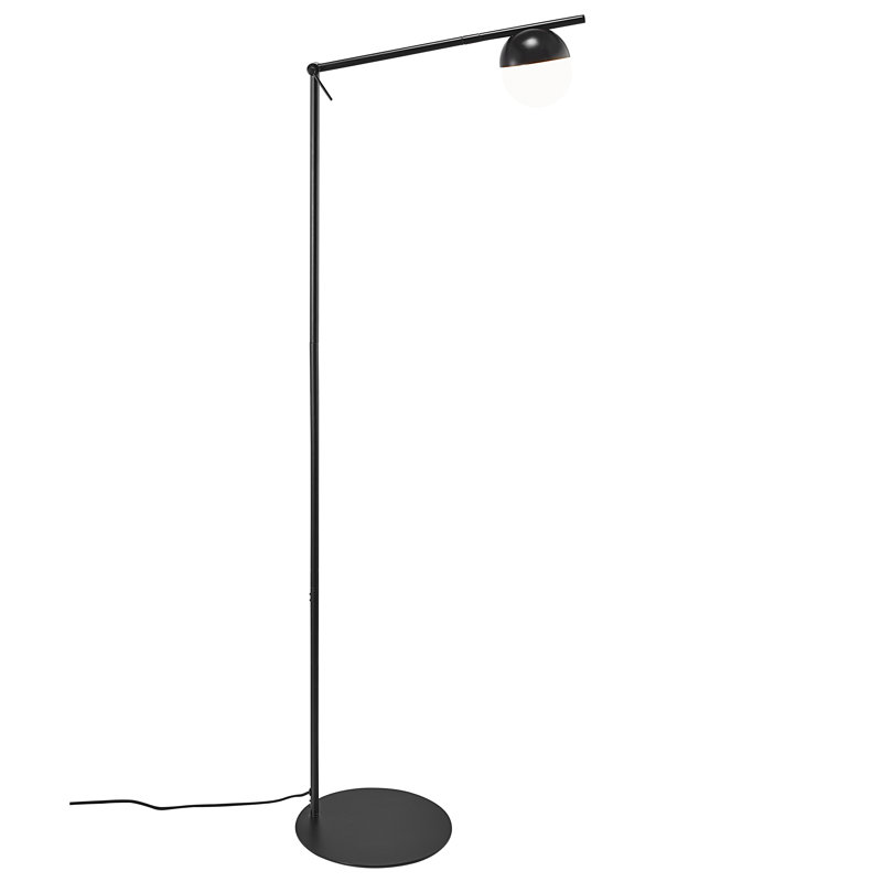 Contina 139.5 H cm Arched Floor Lamp, Black
