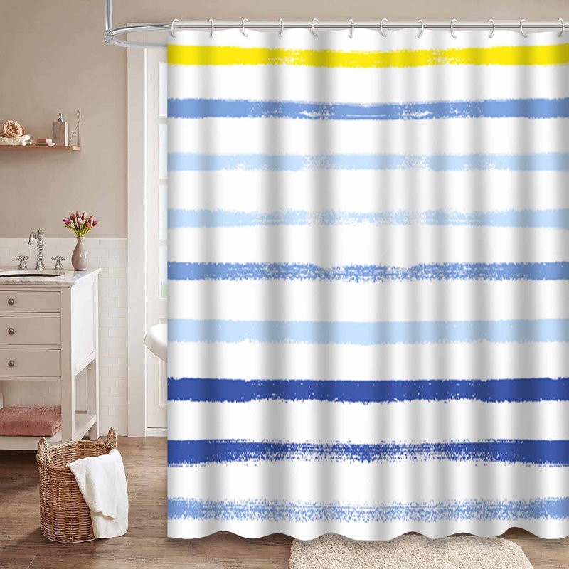 Rideau de douche Sailor Stripes, L 72 po x l 72 po