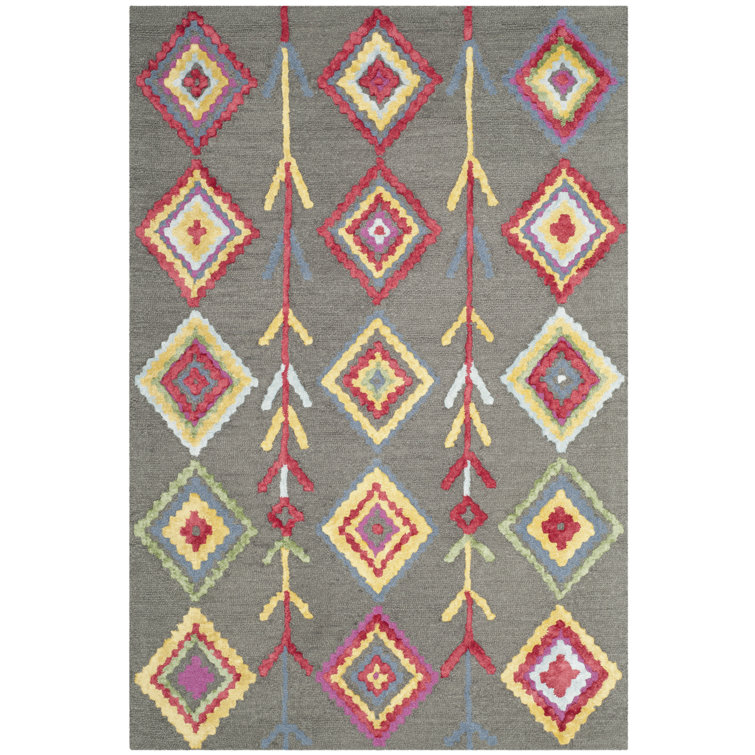 Derose Hand Tufted Wool Geometric Rug