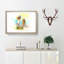 Two Macaw Parrots on a Branch in Abstract - Picture Frame Painting Print-55777703-55777707