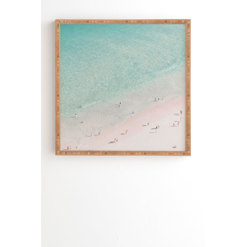«Beach Summer Love Lll» par Ingrid Beddoes, impression sur toile, H 20 po x l 20 po x P 2 po, Armature en bambou