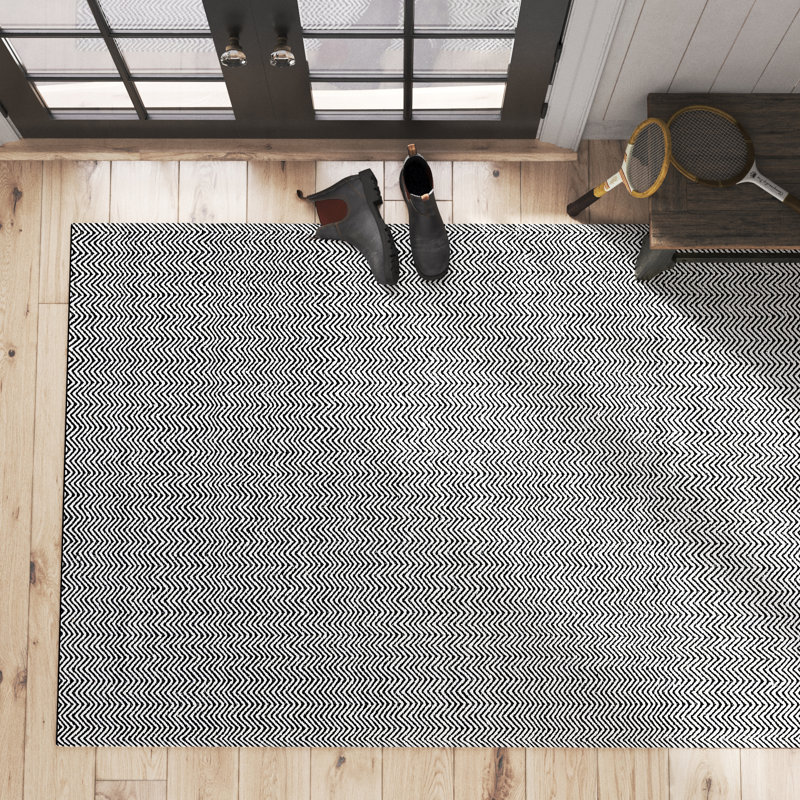 Rita Performance Wool Chevron Indoor Rug, Rectangle 5' x 8'