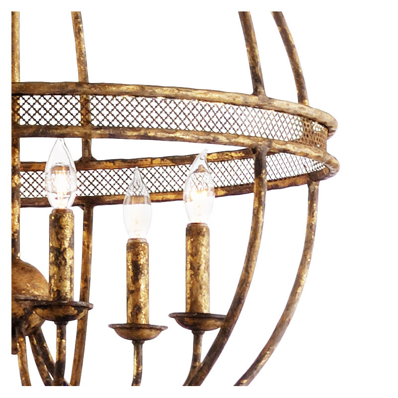 Lustree 6 lumières façon bougie tuscan