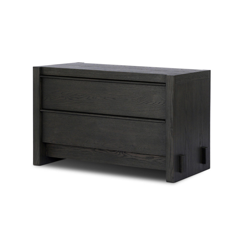 ARAMIS 2 - Drawer Nightstand, Smoked Black Resawn