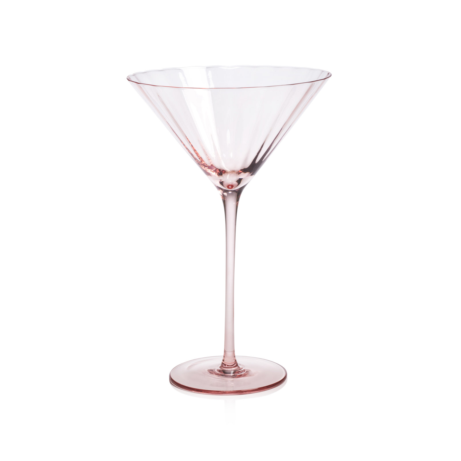 Malden Optic Martini Glasses, Set of 4, Pink