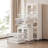 22.3-inch three-layer foldable storage cabinet with partitions and wheels, white plastic storage cabinet-45726539-41612478