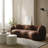 Yazgur Boneless 93.6" Curved Modern Upholstered Sofa-2128232929-2092739316