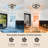 20‘’  Indoor Bedroom Flush Mount Ceiling Fan with LED Light