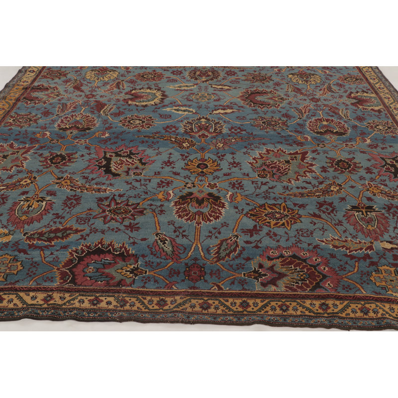 Antique 20Th Century Amritsar Rug With Intricate Floral Vinery - Rug & Kilim