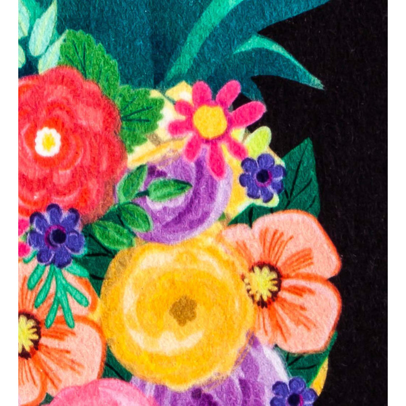 Summer Welcome Color Floral Pineapple Sassafras 22 in. x 10 in. Insert Door Mat