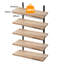 Solid Wood,Paulownia Wood, Iron Floating Shelf