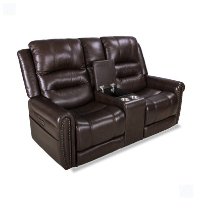 40.22'' Leather Loveseat