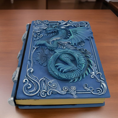 7.5"W Blue Notebook of Dragon