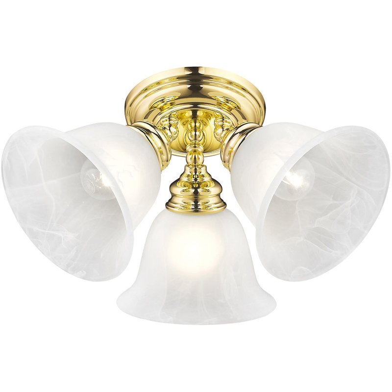 Chelwood Flush Mount, Polished Brass