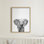 «Baby Elephant BW» par Simon Te, reproduction d'art sur toile encadrée