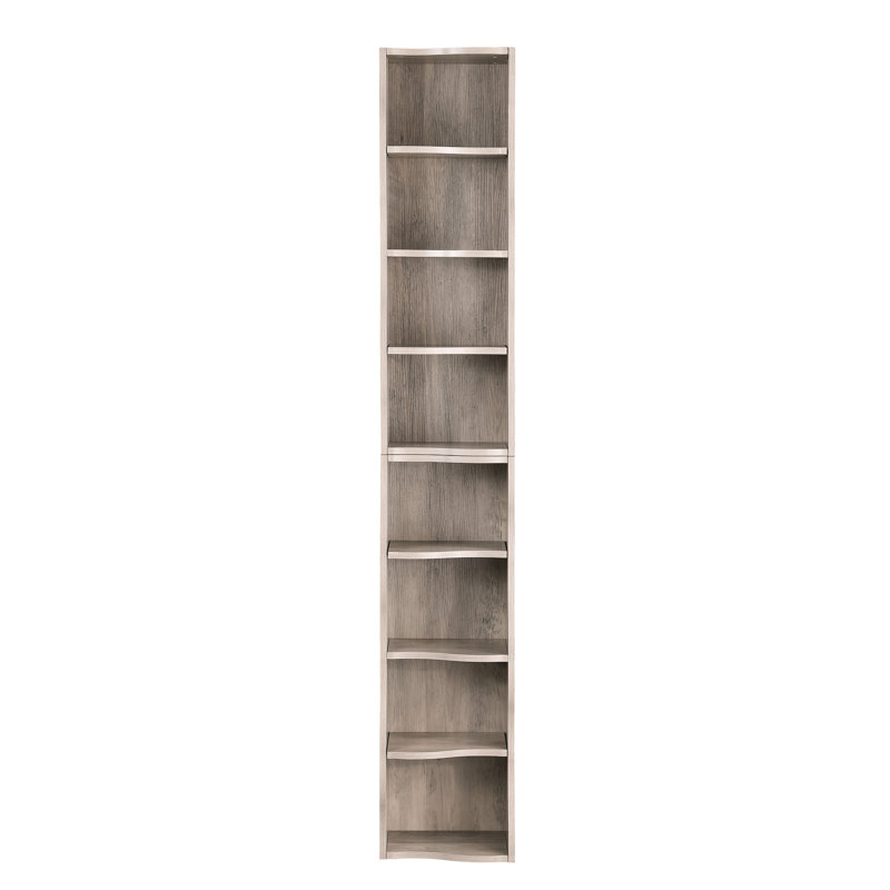 Conception ultra mince de bordure ondulée à 8 couches réglables pour la présentation de bureau à domicile, armoires détachables exquises, solide et stable avec quincaillerie antichute, étagère de rangement grise facile à nettoyer