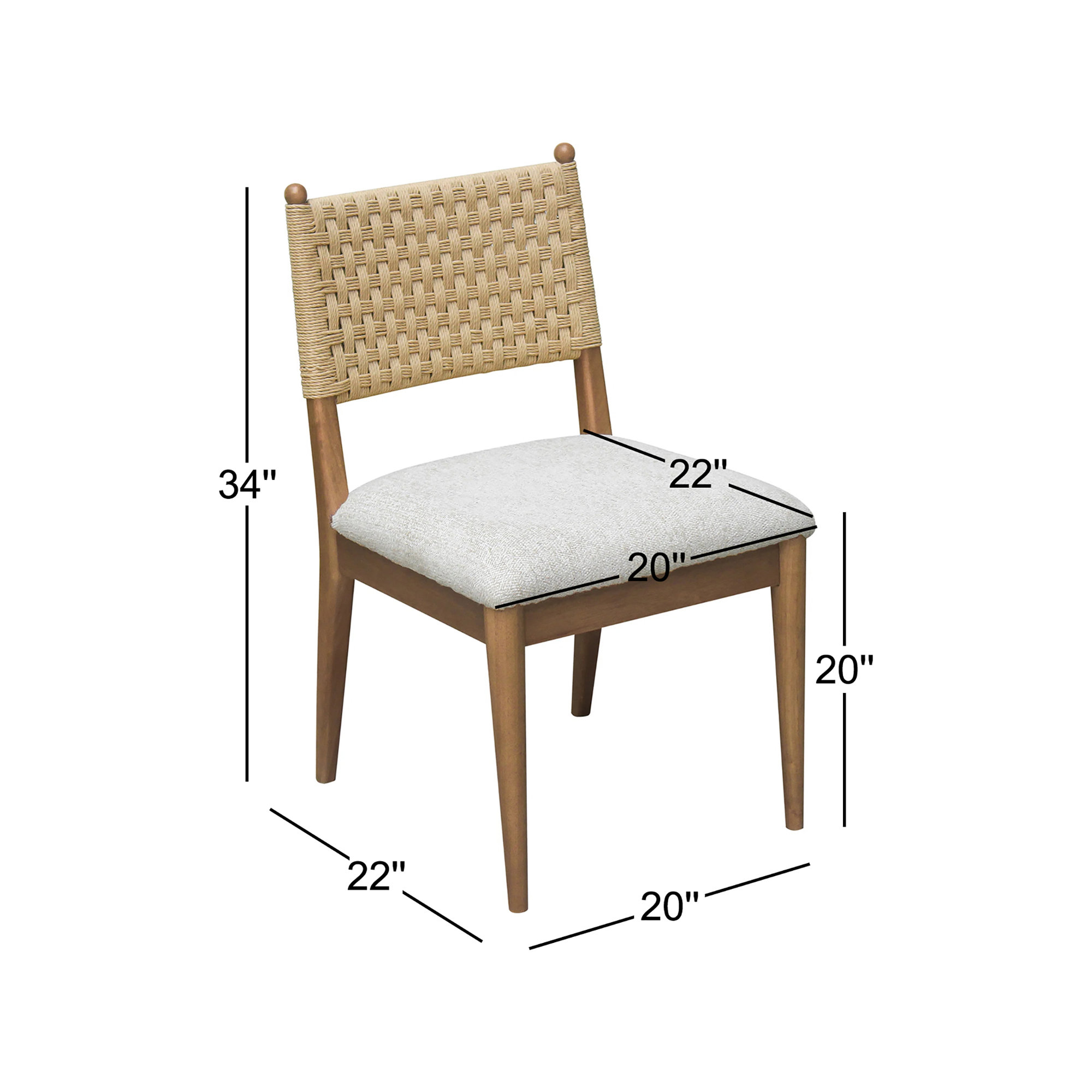 August Woven Back Chair