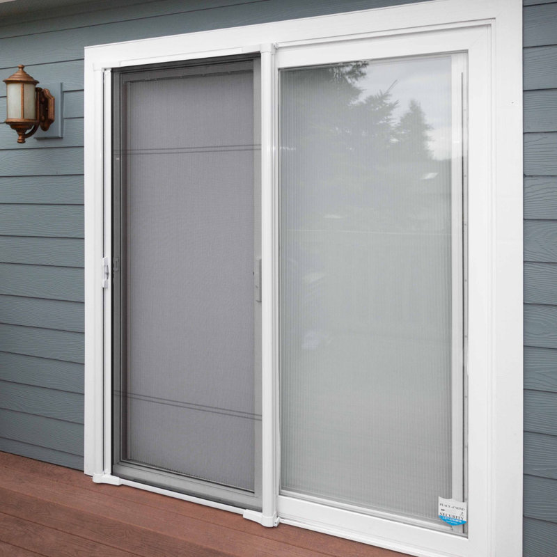 Larson Brisa 36"W x 80"H White Retractable Screen For Patio Doors