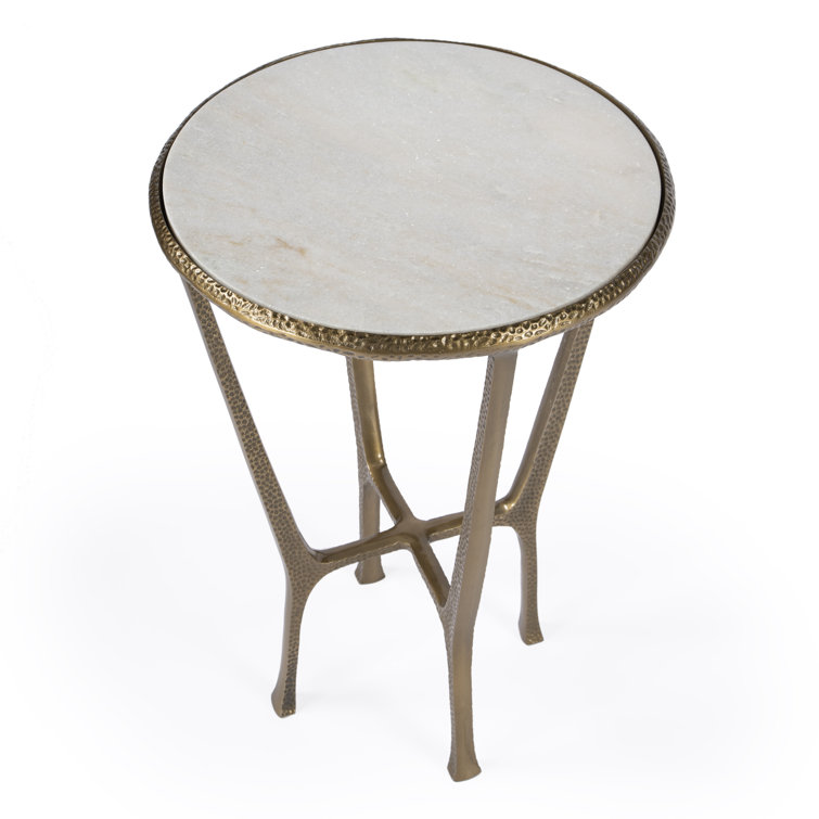 Flavio Metal & Stone Side Table