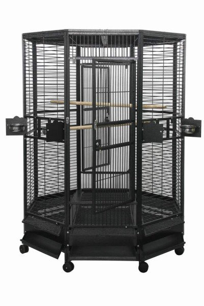 Grande cage à oiseaux Charetta, Noir