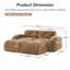 Canapé sans ossature, tissu velours doux, design capitonné, mousse haute densité 32D, aucun assemblage requis, base ergonomique, design antidérapant, poufs mobiles pour chambres à coucher-434174397