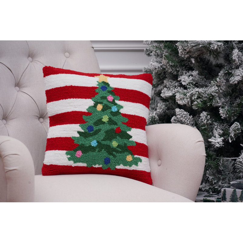  Colorful Tree Hooked Throw Pillow, Colorful Tree