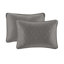 Ensemble de literie confortable en coton gris foncé de style maison de campagne