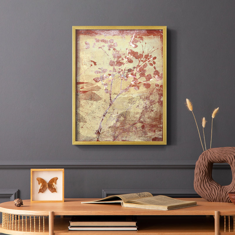 Boundless IV Framed Print - Solid Wood, Gold, 28" H x 22" W