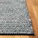 Phillis Vintage Leather Hand Woven Leather/Cotton Geometric Rug in Light Gray/Gray