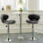 Swivel Upholstered Adjustable Height Counter Stool with Metal Frame