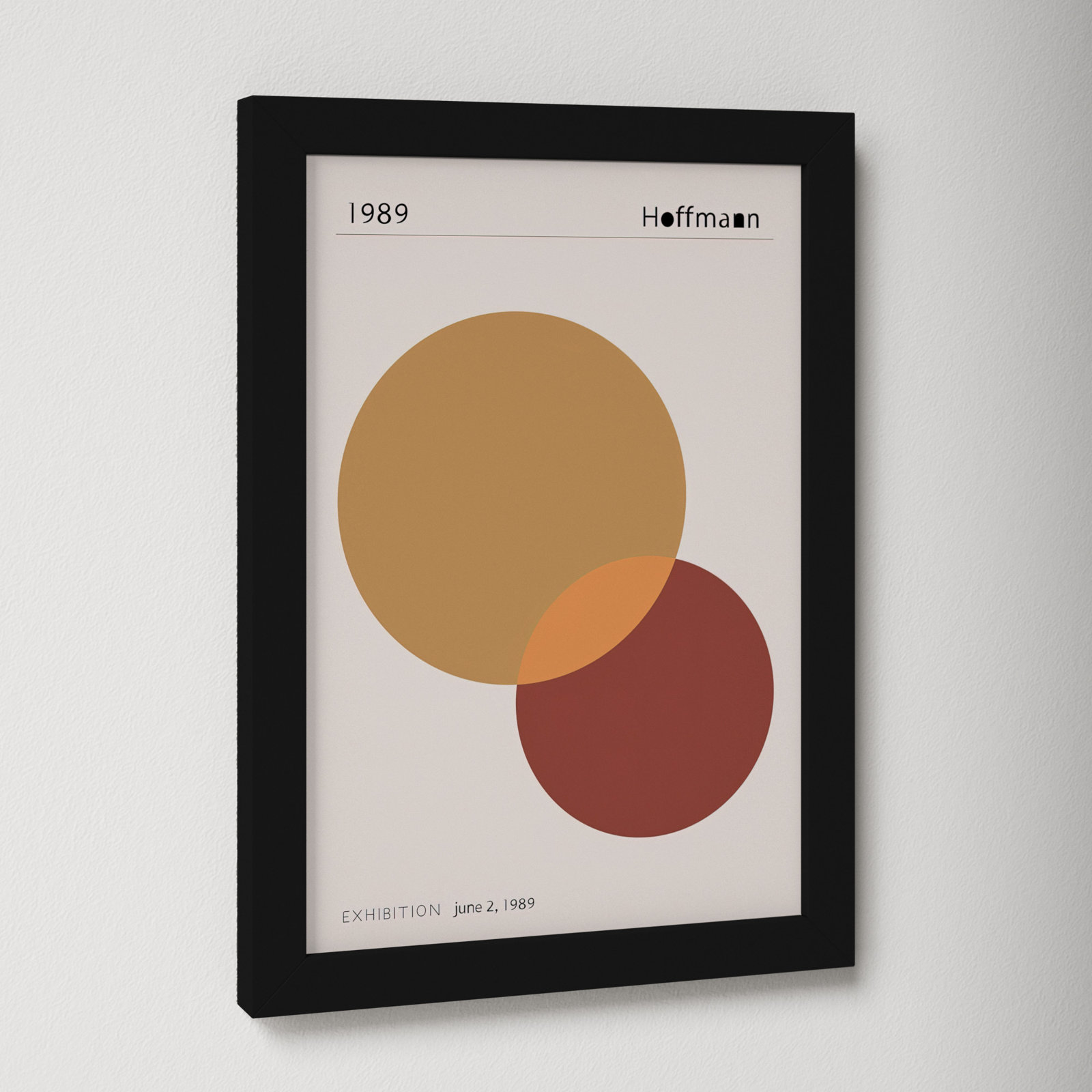 1989 Hoffman Print, Black, 13.2" H x 9.56" W x 0.88" D
