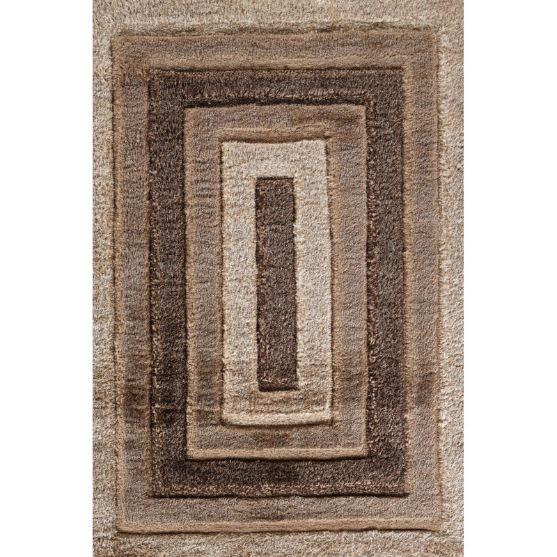 Kiawah Geometric Shag Area Rug, Runner 60 x 220cm