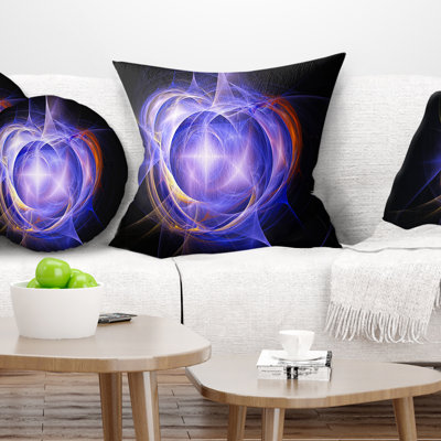 Supernova explosion bleu - coussin abstrait imprimé