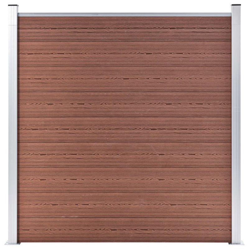 Mutluyaka 185.42cm H x 720cm W Brown Composite Fence Panels