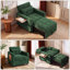 Fauteuil d'appoint convertible 3 en 1 avec port de charge USB et table d'appoint, fauteuil en velours côtelé pour le salon et la chambre à coucher-133356404
