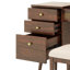 Ensemble de coiffeuse Chic Home avec plateau de table rabattable et tiroirs de rangement