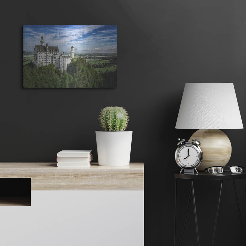 «Castle In The Sky» par Jonathan Ross, art mural en métal, H 16 po x l 24 po