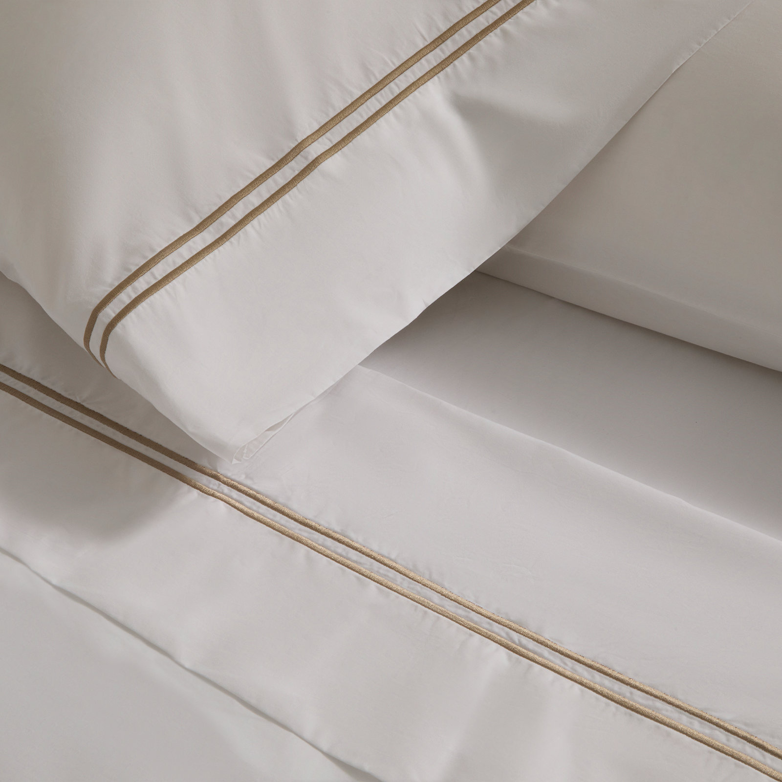 Coltrane Cotton Sheet Set, King, Champagne