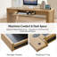 Bureau cannelé en bois massif l 60 po Satine Aranza avec gestion des câbles et prises de courant-2067079405