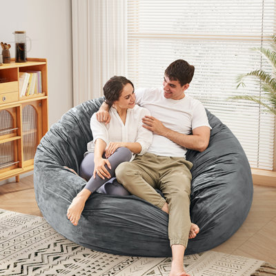 Fauteuil à billes en mousse à mémoire de forme avec housse amovible et amovible