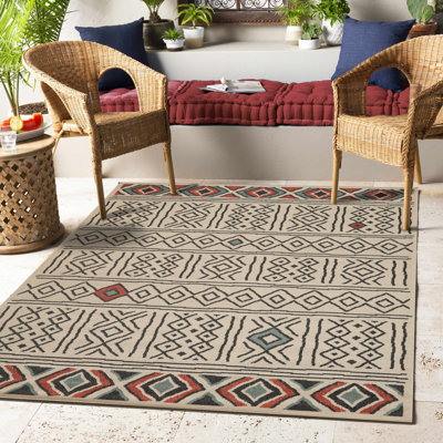 Tapis d'intérieur / extérieur à motif géométrique Tribu