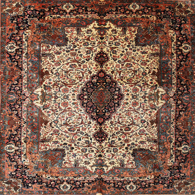 Malachi Oriental Indoor Rug, Round 4'
