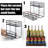 Coffee Syrup Rack & Stand, Compatible With Syrup Bottles, 2-Tier Organizer For Coffee Bar, Kitchen, Countertop & Home Display(10 Bottles) (17" D X 4.3" W X 8.3" H)