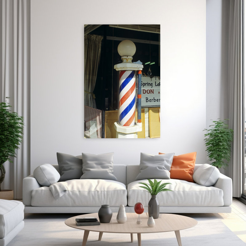 Barber Pole Spring Lake, New Jersey, États-Unis, art rétro classique rétro, printemps, H 60 po x l 40 po