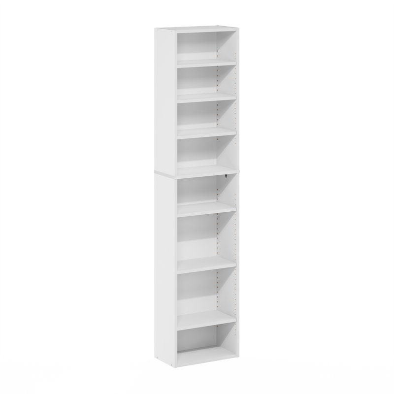 Étagère de rangement multimédia à 8 niveaux Bowe, Blanc