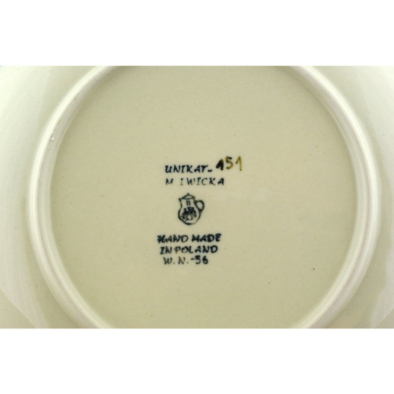 Mardi Gra Polish Pottery 8" Plate